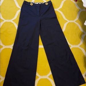 Milly wide leg, high waisted trouser, navy